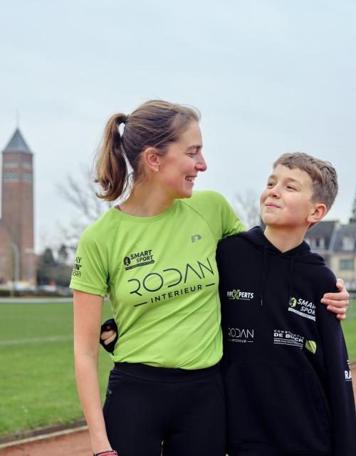 Nina Lauwaert en haar zoon Thorre Van der Linden 